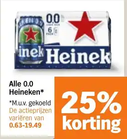 Albert Heijn Alle 0.0 Heineken aanbieding