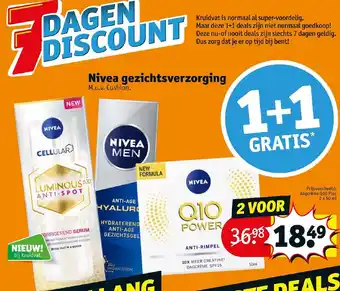 Kruidvat Nivea gezichtsverzorging aanbieding