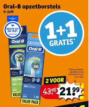 Kruidvat Oral-b opzetborstels 4-pak aanbieding