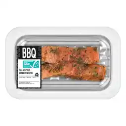 Albert Heijn AH BBQ zalmspies gemarineerd aanbieding