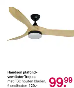 Karwei Handson plafond- ventilator Tropea aanbieding