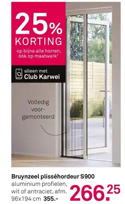 Karwei Bruynzeel plisséhordeur S900 aanbieding