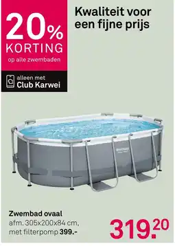 Karwei Bestway Power Steel Zwembad ovaal aanbieding