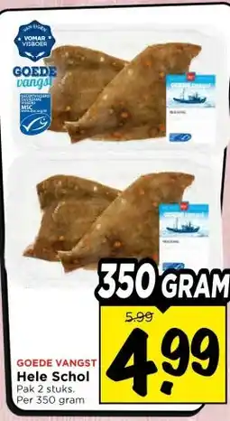 Vomar Voordeelmarkt GOEDE VANGST Hele Schol aanbieding