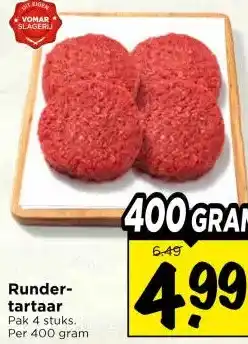 Vomar Voordeelmarkt Runder- tartaar aanbieding
