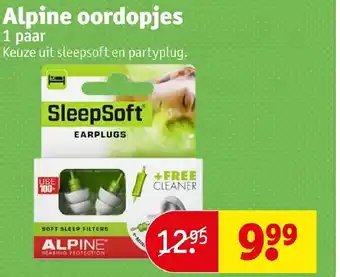 Kruidvat Alpine oordopjes aanbieding