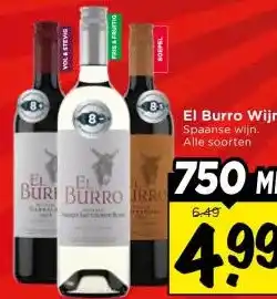 Vomar Voordeelmarkt El Burro Wijn Spaanse wijn Alle soorten aanbieding