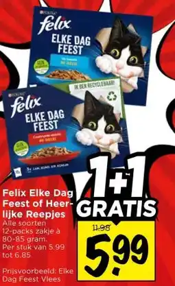 Vomar Voordeelmarkt Felix Elke Dag Feest of Heer- lijke Reepjes aanbieding