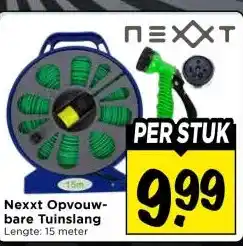 Vomar Voordeelmarkt Nexxt Opvouw- bare Tuinslang aanbieding