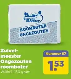 PLUS Zuivel- meester Ongezouten roomboter aanbieding