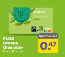 PLUS PLUS Groene thee puur aanbieding