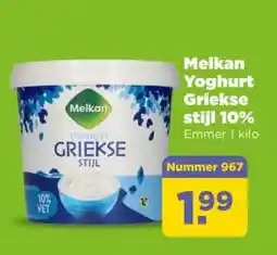 PLUS Melkan Yoghurt Griekse stijl 10% aanbieding