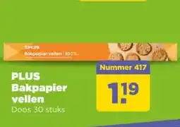 PLUS PLUS Bakpapier vellen aanbieding
