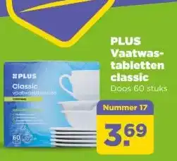 PLUS PLUS Vaatwas- tabletten classic aanbieding