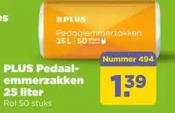 PLUS PLUS Pedaal- emmerzakken 25 liter aanbieding