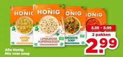 PLUS Alle Honig Mix voor soep aanbieding