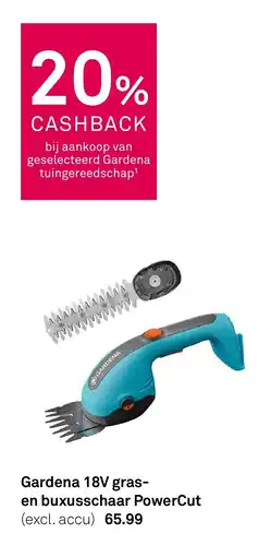 Karwei Gardena 18V gras- en buxusschaar PowerCut\ aanbieding