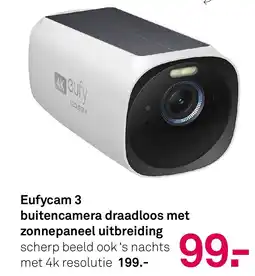 Karwei Eufycam 3 buitencamera draadloos met zonnepaneel uitbreiding aanbieding