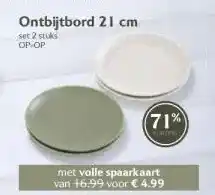 Coop Ontbijtbord 21 cm aanbieding