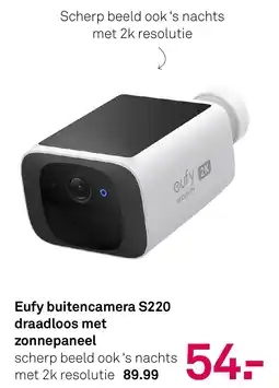 Karwei Eufy buitencamera S220 draadloos met zonnepaneel aanbieding