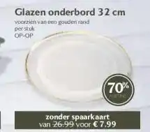 Coop Glazen onderbord 32 cm aanbieding