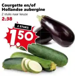 Coop Courgette en/of Hollandse aubergine aanbieding
