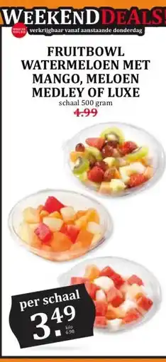 Coop FRUITBOWL WATERMELOEN MET MANGO, MELOEN MEDLEY OF LUXE aanbieding