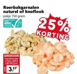 Coop Roerbakgarnalen naturel of knoflook aanbieding