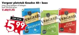 Coop Vergeer platstuk Goudse 48+ kaas aanbieding