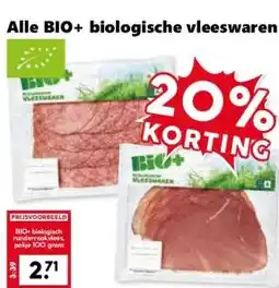 Coop Alle BIO+ biologische vleeswaren aanbieding