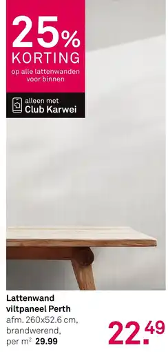 Karwei Lattenwand viltpaneel Perth aanbieding