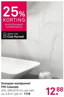 Karwei Dumapan wandpaneel PVC Calacata aanbieding