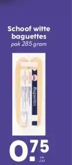Coop Schoof witte baguettes aanbieding