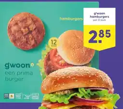 Coop g'woon hamburgers aanbieding