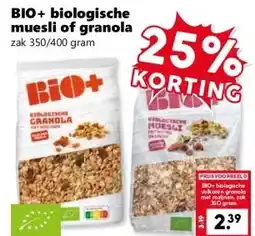 Coop BIO+ biologische muesli of granola aanbieding