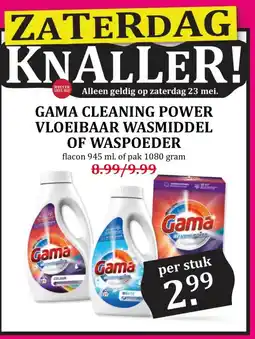Coop GAMA CLEANING POWER VLOEIBAAR WASMIDDEL OF WASPOEDER aanbieding