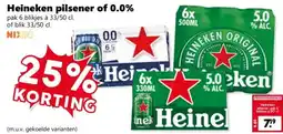 Coop Heineken pilsener of 0.0% aanbieding