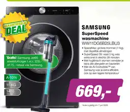 EP Samsung WW11DG6B25LBU3 6000 Serie SuperSpeed Wasmachine aanbieding