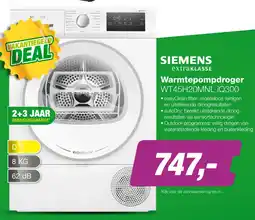 EP Siemens WT45H20MNL iQ300 extraKlasse Warmtepompdroger aanbieding