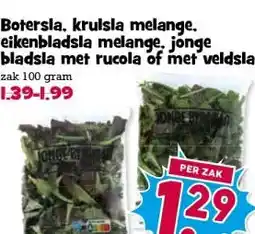 Boon`s Markt Botersla, krulsla melange. eikenbladsla melange, jonge bladsla met rucola of met veldsla aanbieding