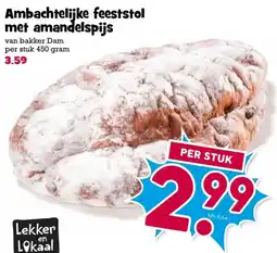 Boon`s Markt Ambachtelijke feeststol met amandelspijs aanbieding