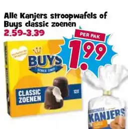 Boon`s Markt Alle Kanjers stroopwafels of Buys classic zoenen aanbieding