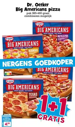 Boon`s Markt Dr. Oetker Big Americans pizza aanbieding
