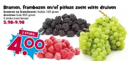 Boon`s Markt Bramen, frambozen en/of pitloze zoete witte druiven aanbieding