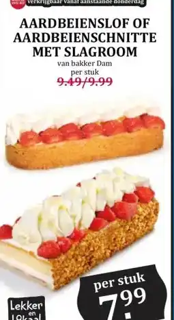 Boon`s Markt AARDBEIENSLOF OF AARDBEIENSCHNITTE MET SLAGROOM aanbieding