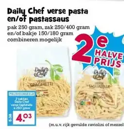Boon`s Markt Daily Chef verse pasta en/of pastassaus aanbieding