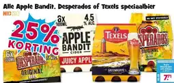 Boon`s Markt Alle Apple Bandit. Desperados of Texels speciaalbier aanbieding