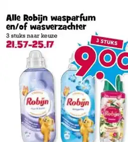 Boon`s Markt Alle Robijn wasparfum en/of wasverzachter aanbieding