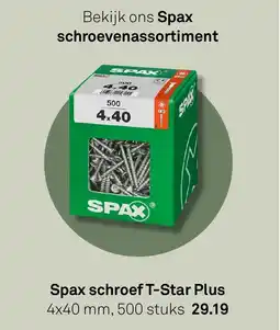 Karwei Spax schroef T-Star Plus aanbieding