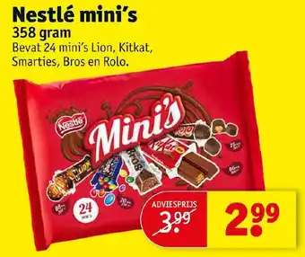 Kruidvat Nestle mini's 358g aanbieding